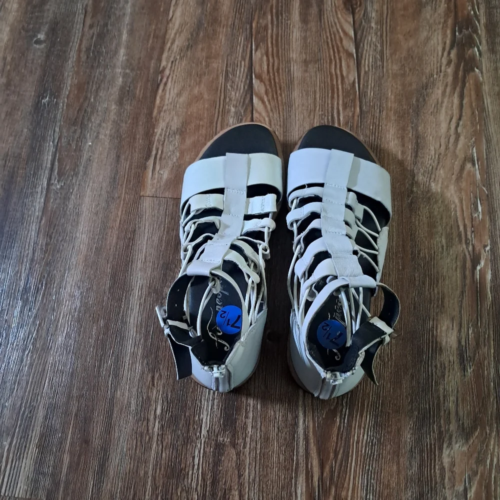 Free People Womens Platform Gladiator Sandals Sunrise Size 38 RUNS LITTLE BIG